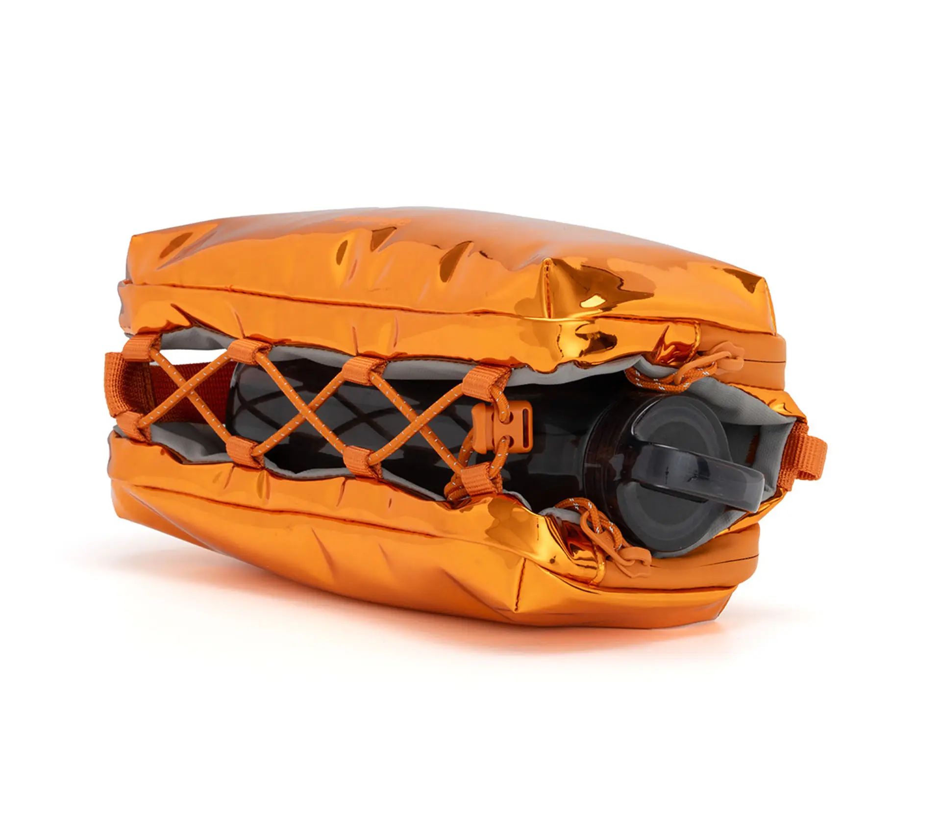 Image #1 of Bottle Sacoche Medium Orange Metallic Mirror