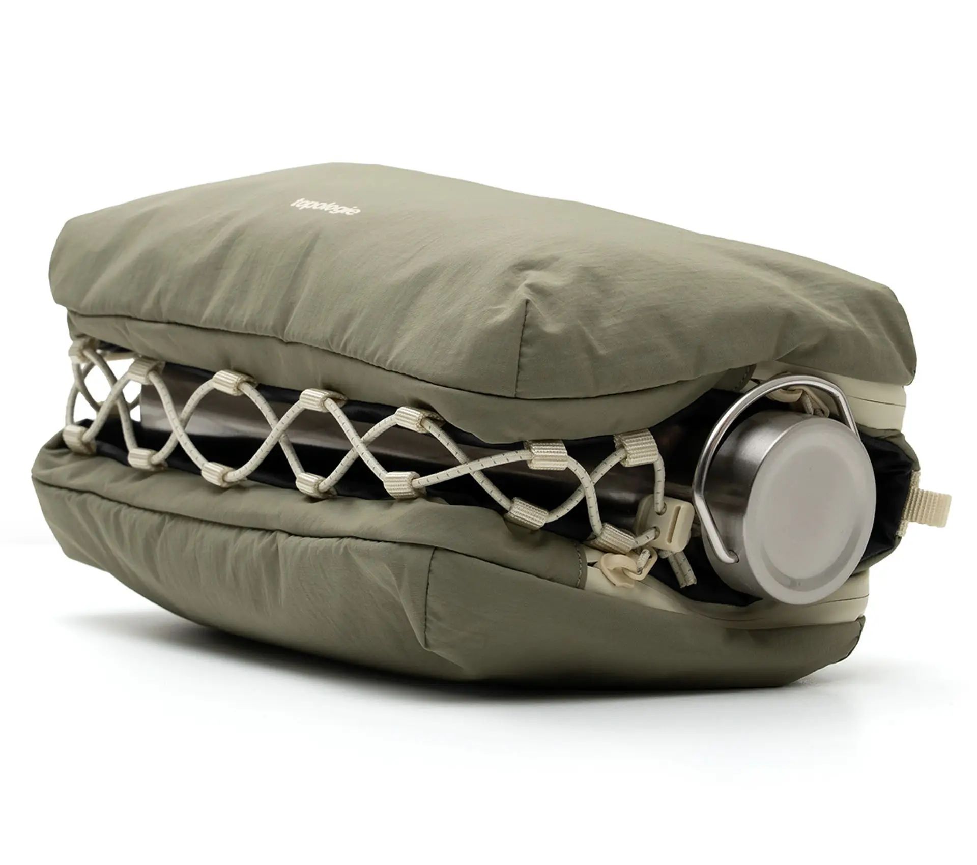 Image #1 of Bottle Sacoche Large Moss Putty Silky Peach