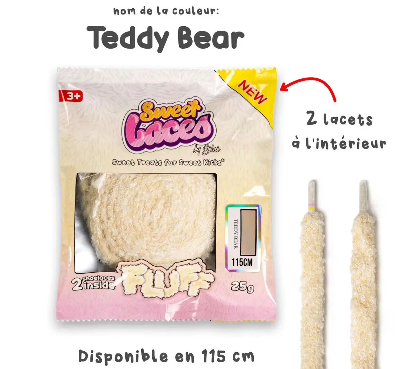 Image #0 of Sweetlaces Fluff Teddy Bear