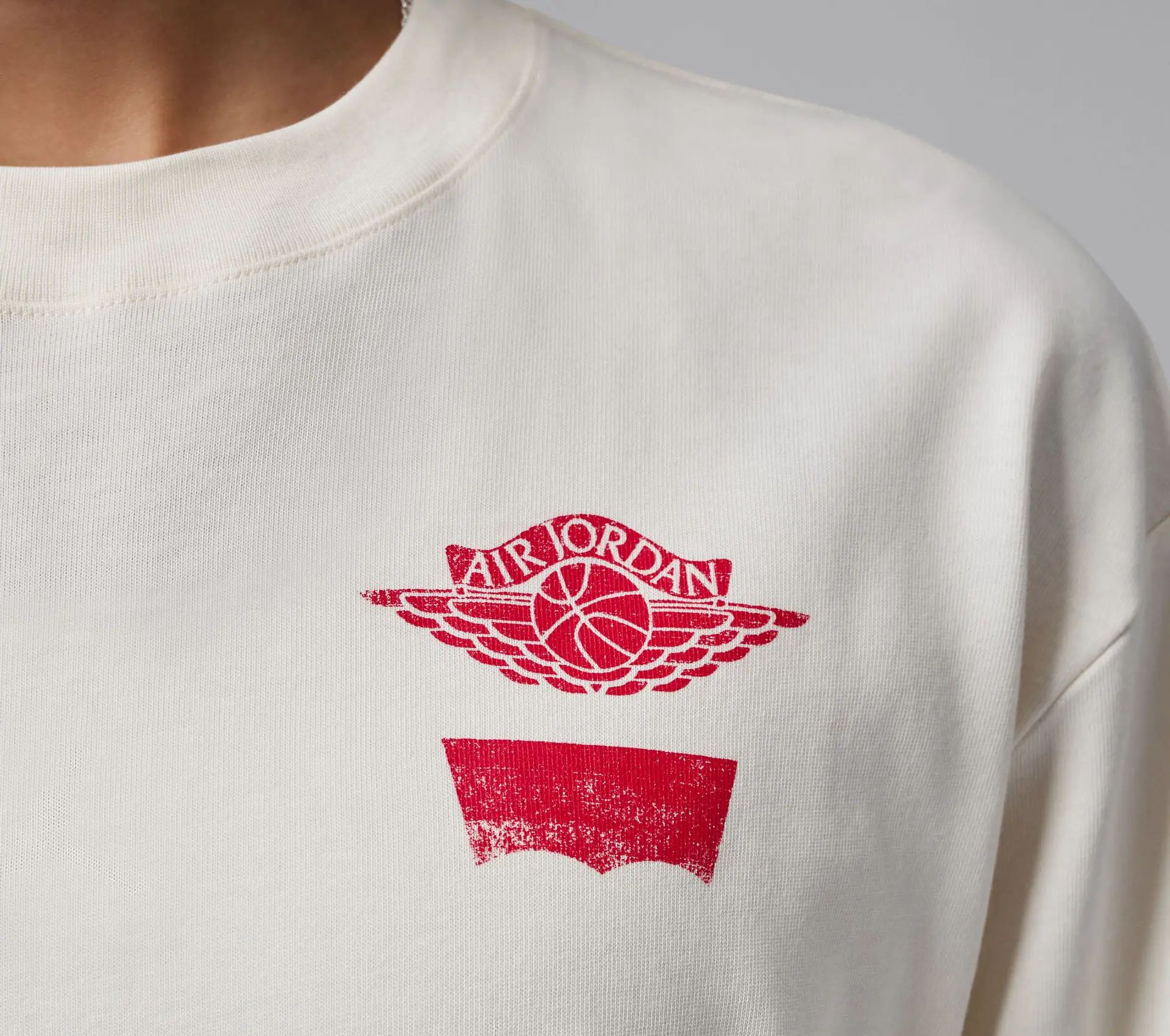 Image #2 of Jordan x Levi's Long-Sleeve T-Shirt Ivory