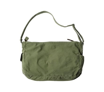 Heavy Canvas Shoulder Bag Olive Green