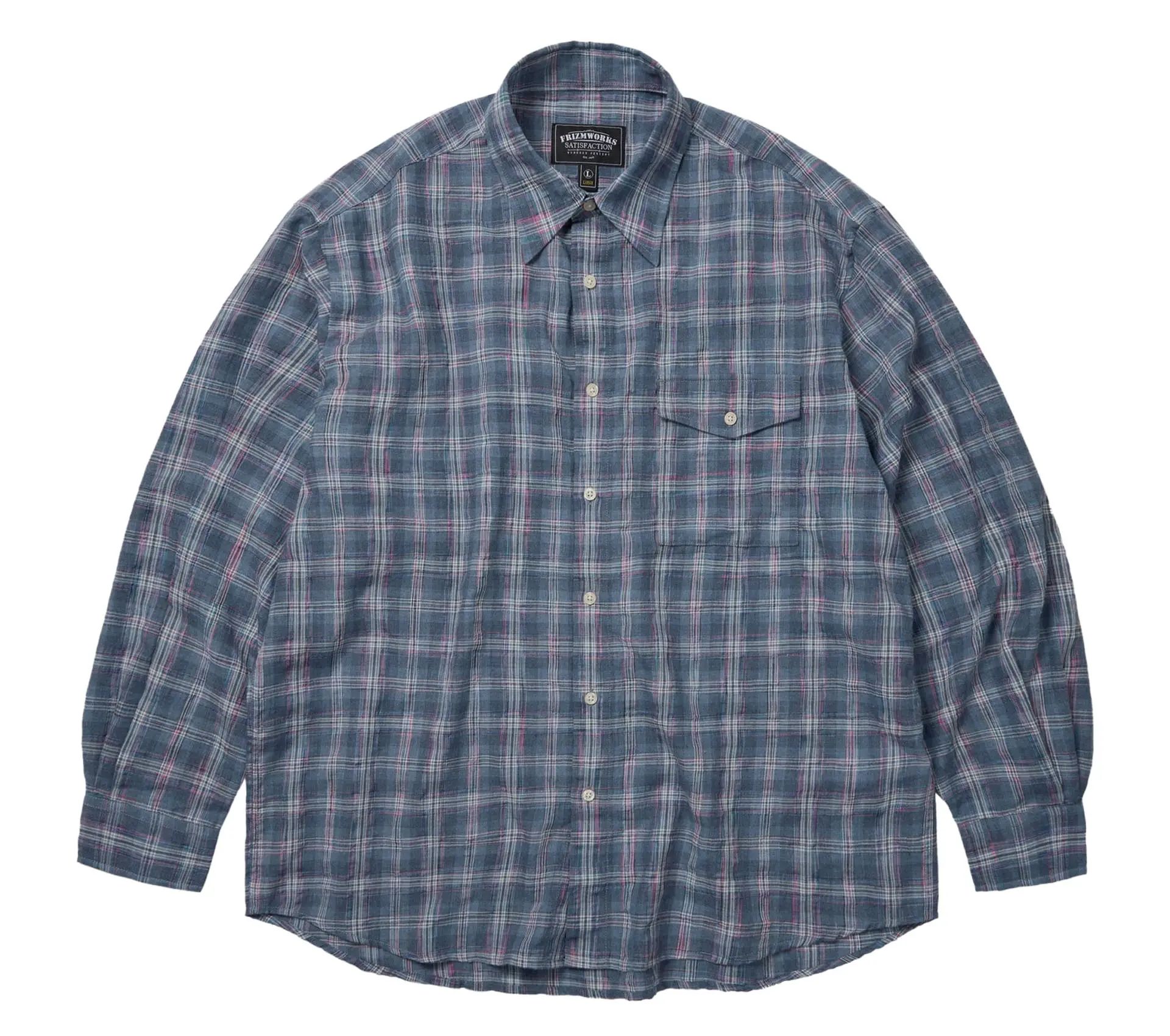 Image #0 of Uneven Check Shirt Blue