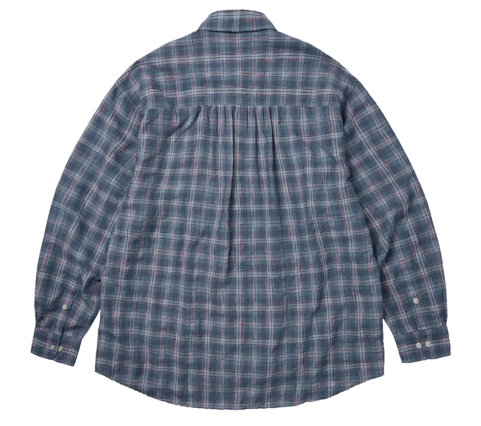 Image #1 of Uneven Check Shirt Blue
