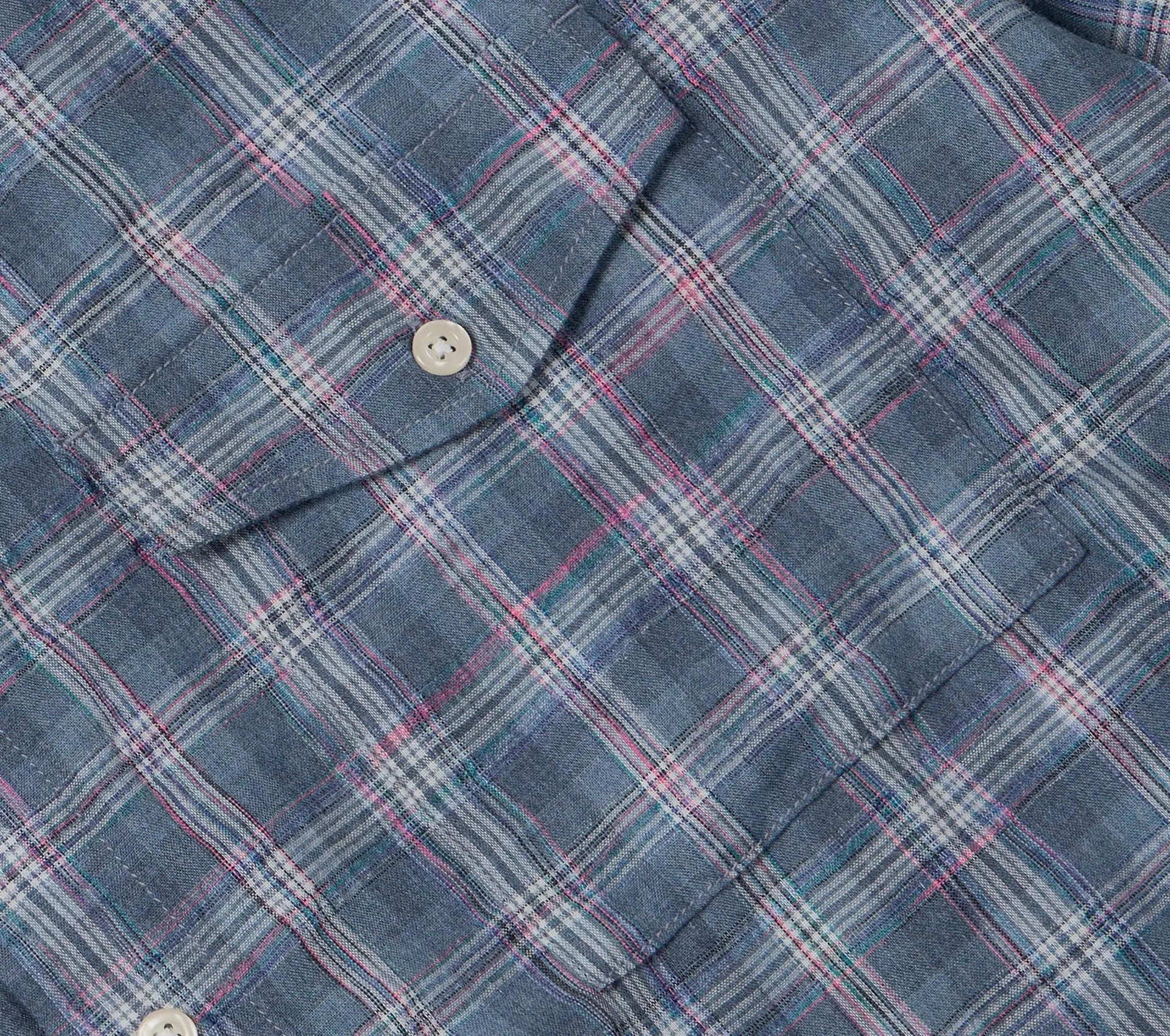 Image #4 of Uneven Check Shirt Blue
