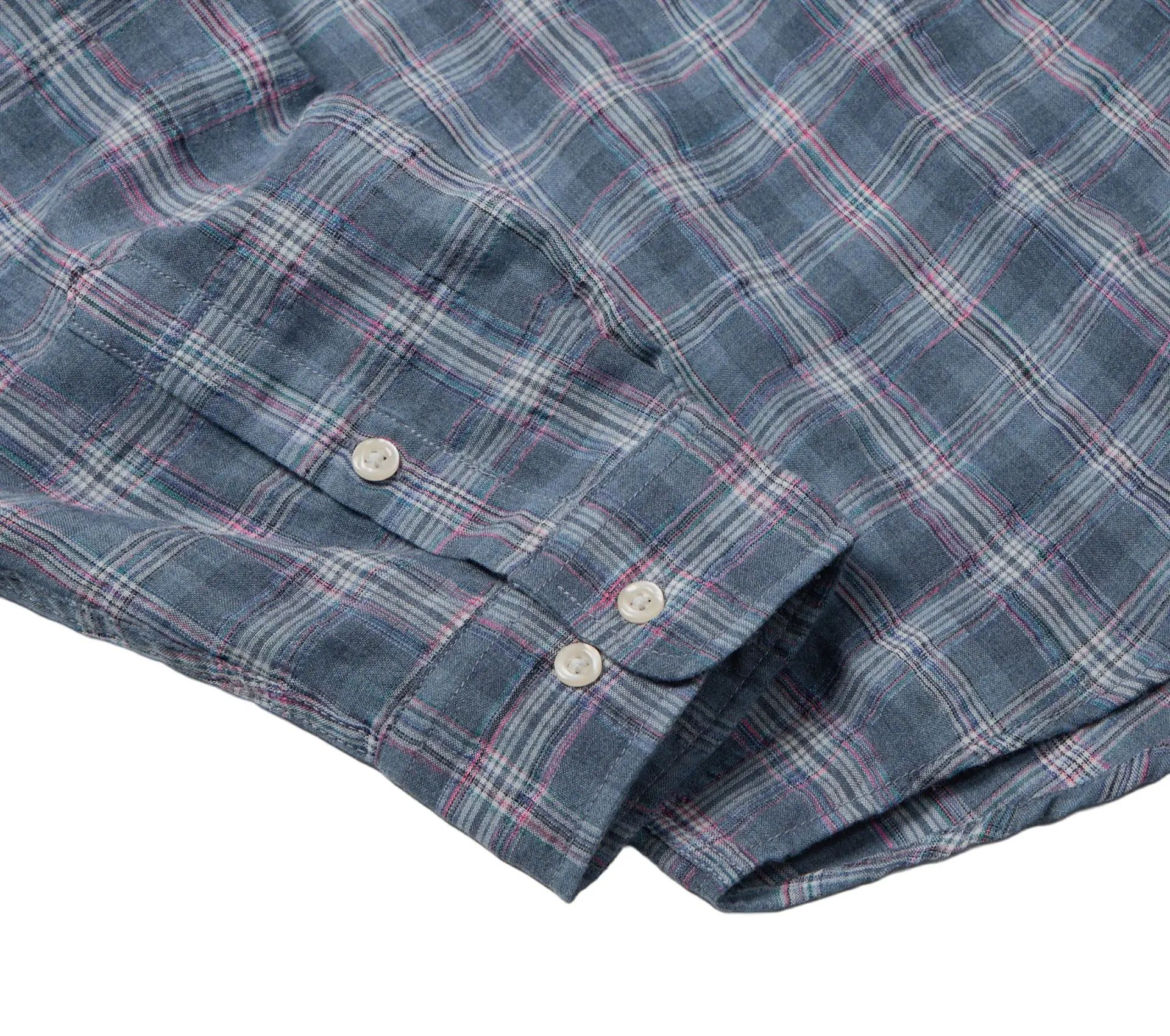 Image #5 of Uneven Check Shirt Blue