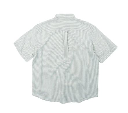 OG Stripe Seersucker Half Shirt Green