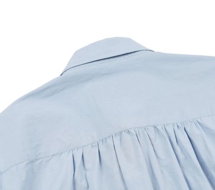 Cigarette Pocket Typewriter Shirt Sky Blue