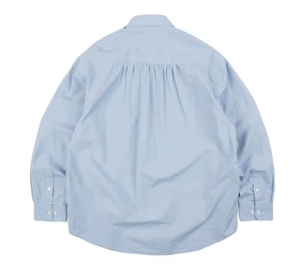 Cigarette Pocket Typewriter Shirt Sky Blue