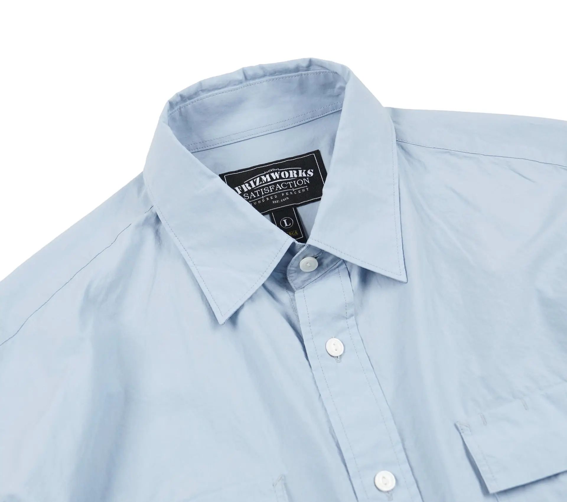 Image #3 of Cigarette Pocket Typewriter Shirt Sky Blue