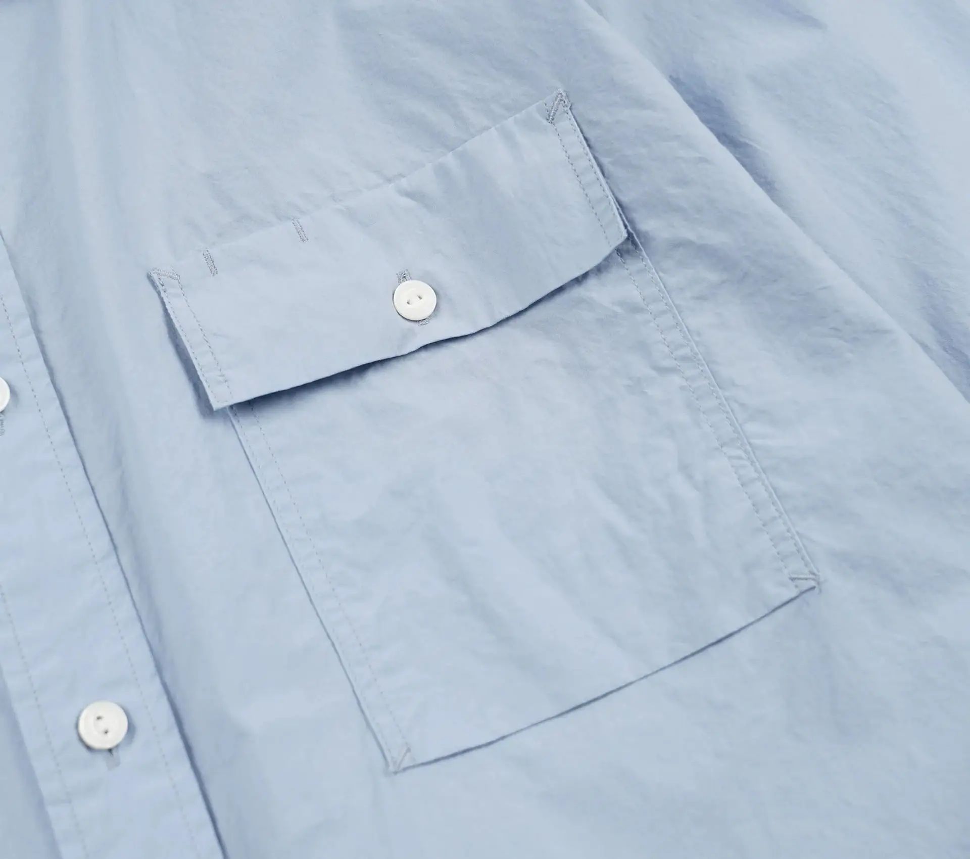Image #4 of Cigarette Pocket Typewriter Shirt Sky Blue