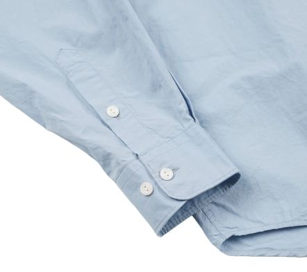 Cigarette Pocket Typewriter Shirt Sky Blue