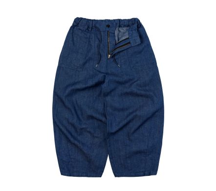 Twill Balloon Pants Blue