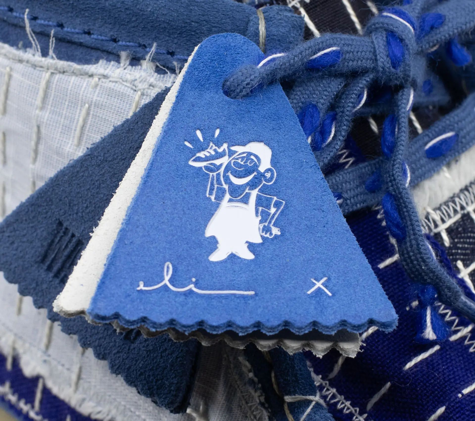 Image #8 of Wallabee Boot Sashiko Blue Suede - 42