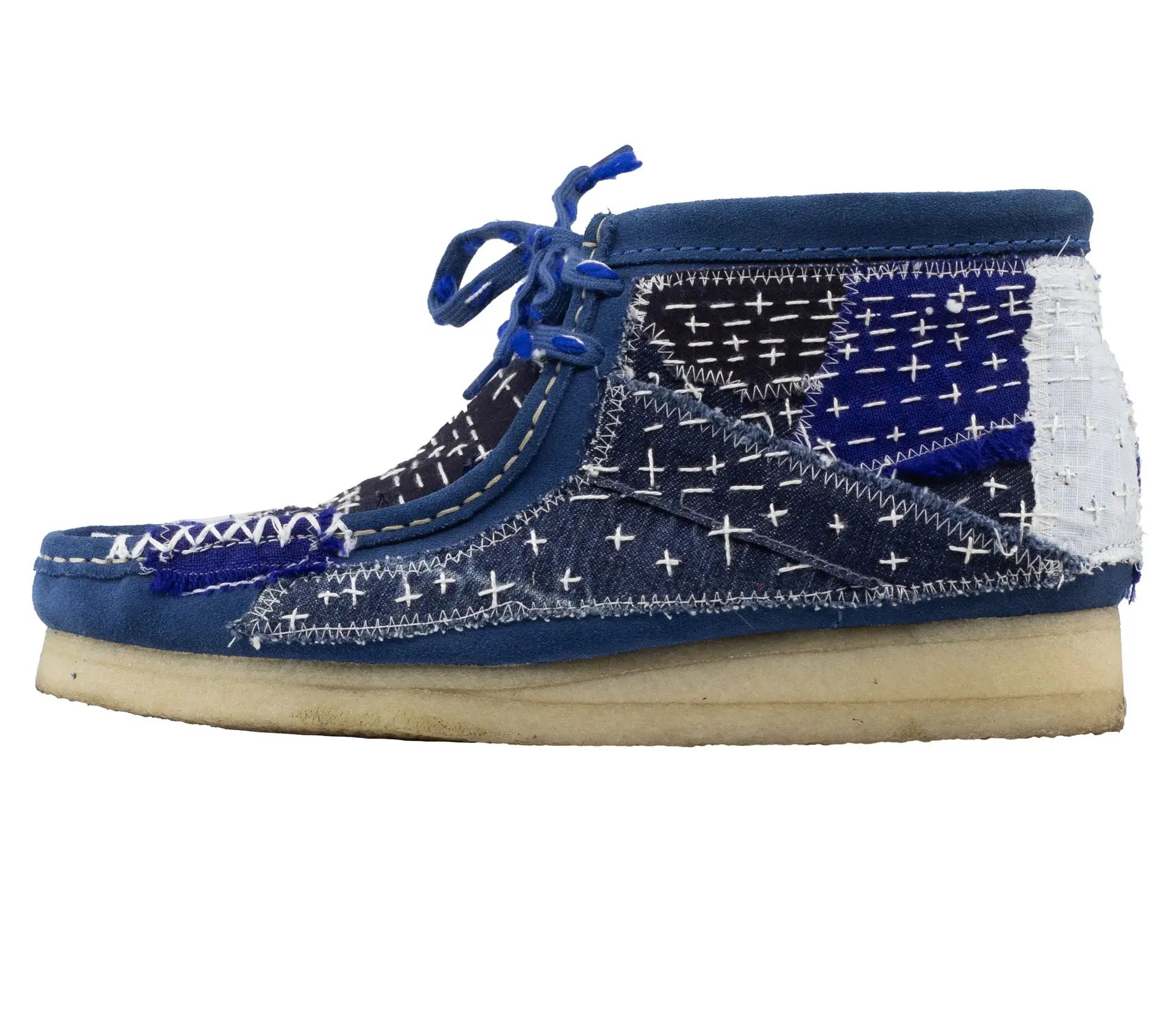 Image #2 of Wallabee Boot Sashiko Blue Suede - 42,5