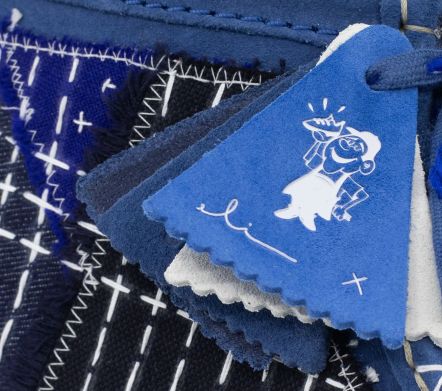 Wallabee Boot Sashiko Blue Suede - 44,5