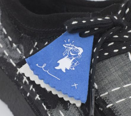 Wallabee Sashiko Black Suede - 43