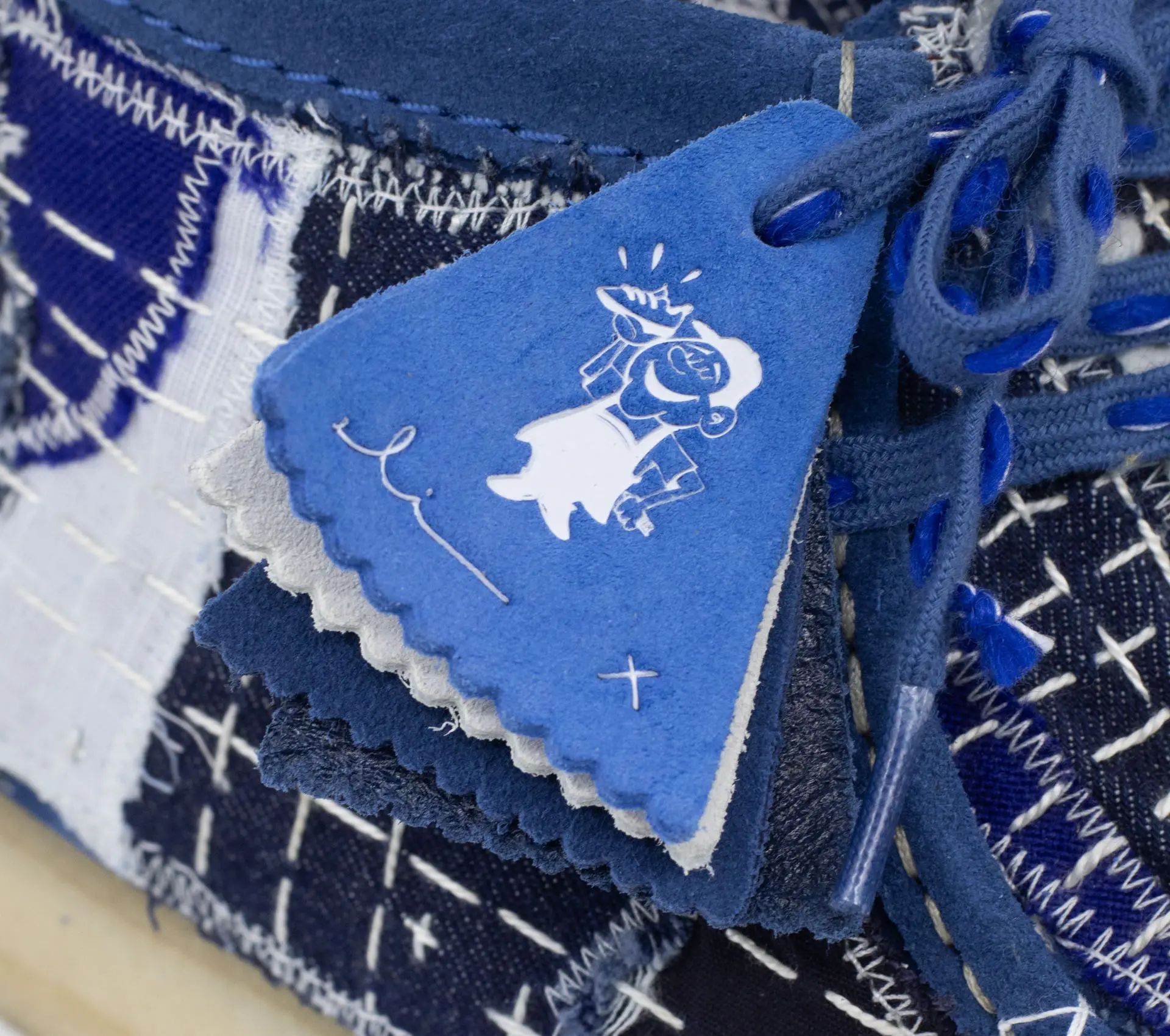 Image #9 of Wallabee Boot Sashiko Blue Suede - 42
