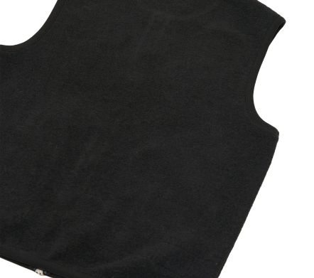 Image #1 of Zip Waistcoat Wool Fleece Black