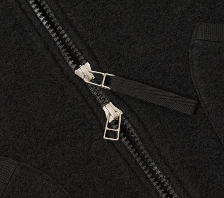 Image #2 of Zip Waistcoat Wool Fleece Black