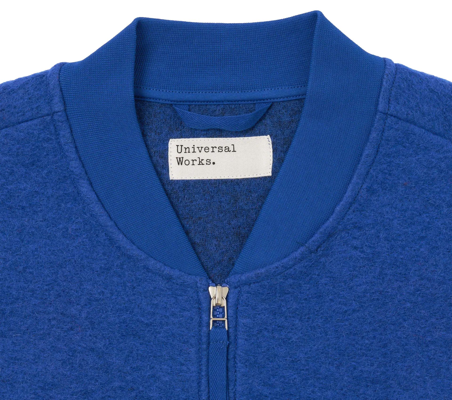 Zip Waistcoat Wool Fleece Blue