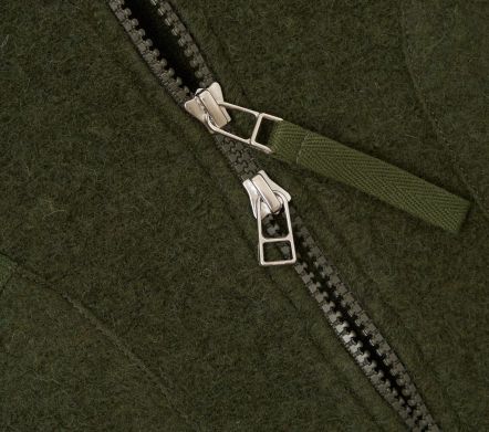 Image #2 of Zip Waistcoat Wool Fleece Olive