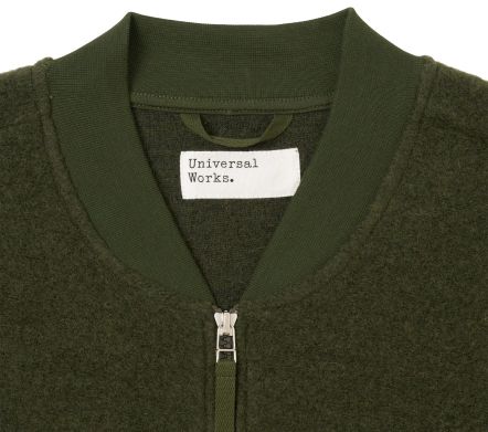 Image #3 of Zip Waistcoat Wool Fleece Olive