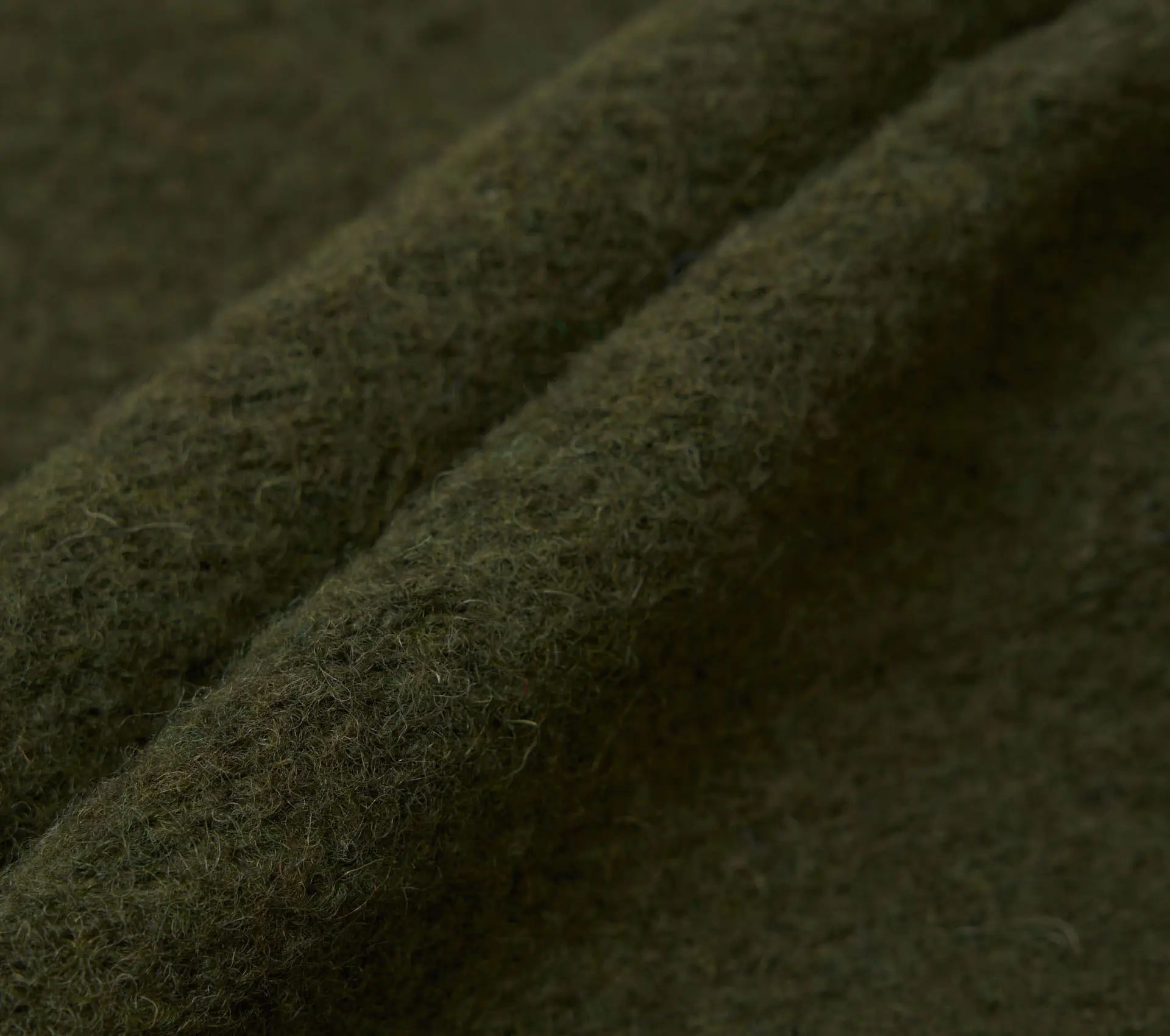 Zip Waistcoat Wool Fleece Olive