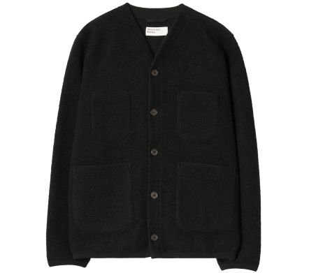Cardigan Wool Fleece Black