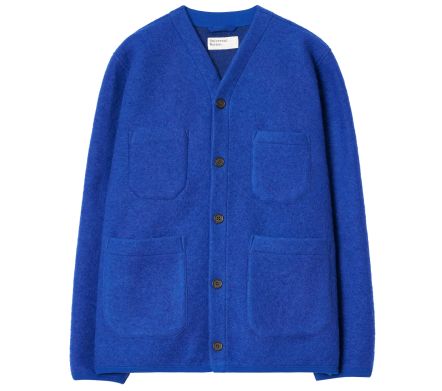 Cardigan Wool Fleece Blue