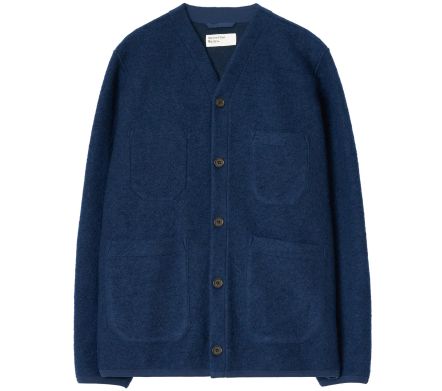 Cardigan Wool Fleece Indigo