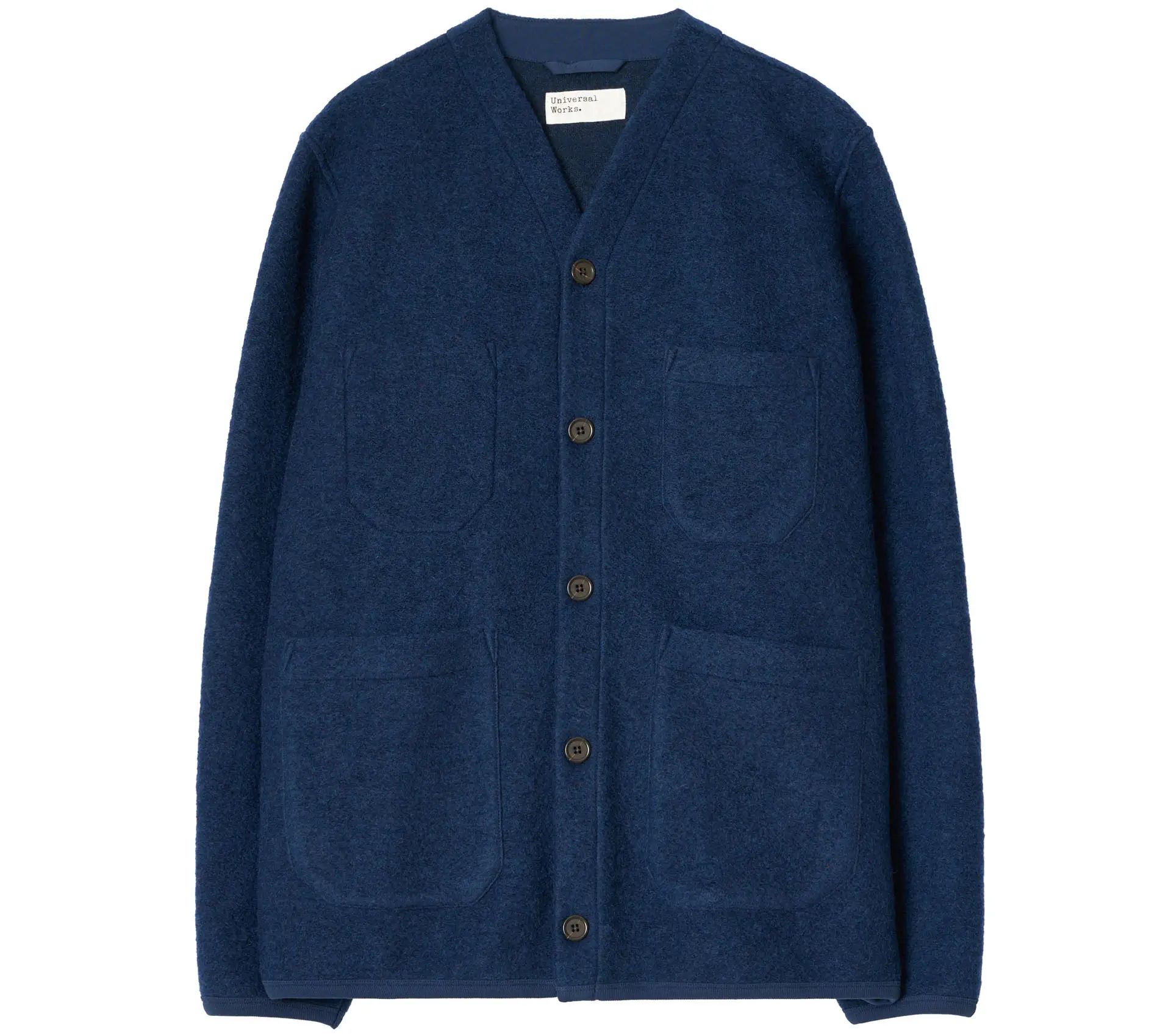 Cardigan Wool Fleece Indigo