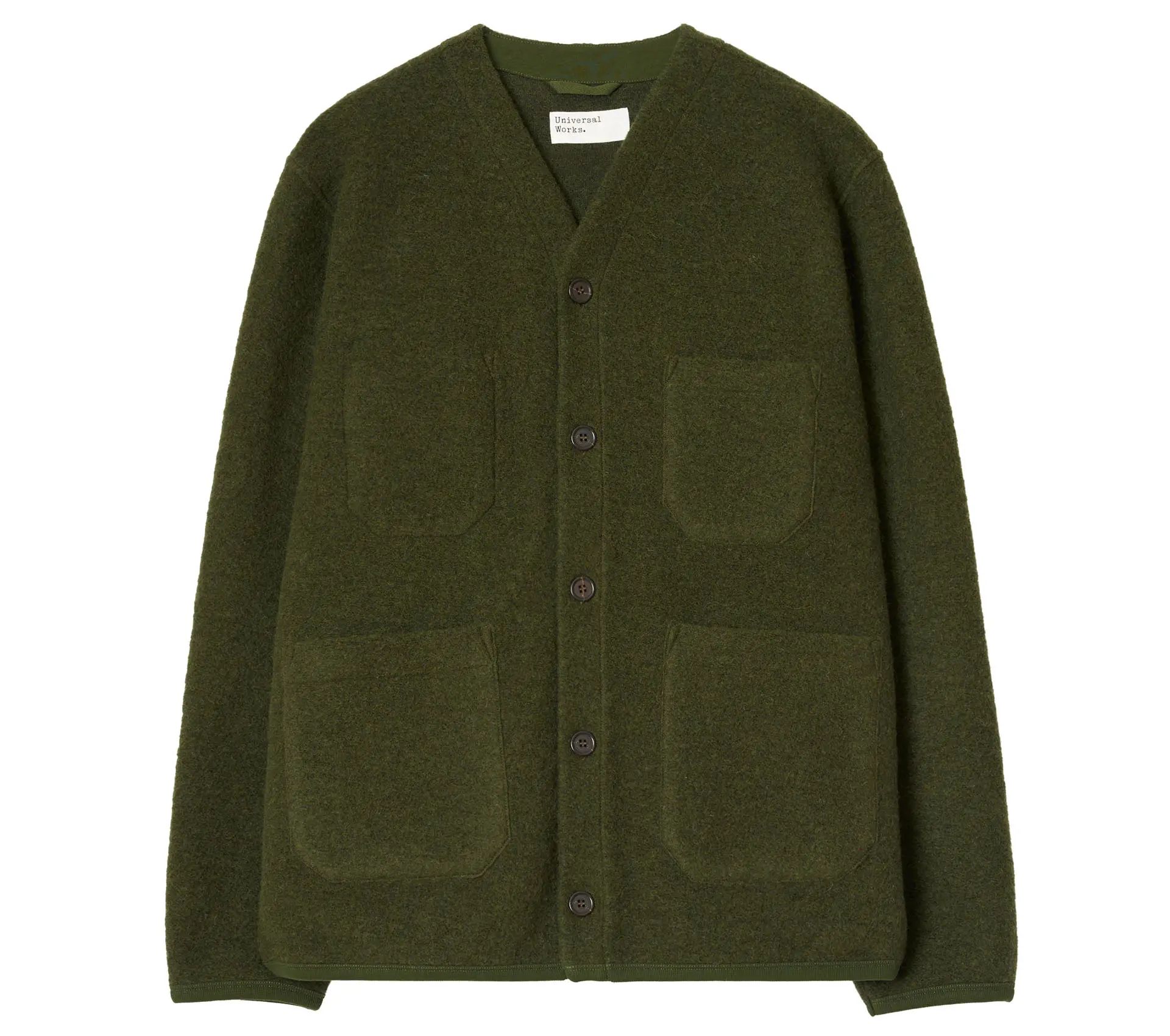 Cardigan Wool Fleece Olive