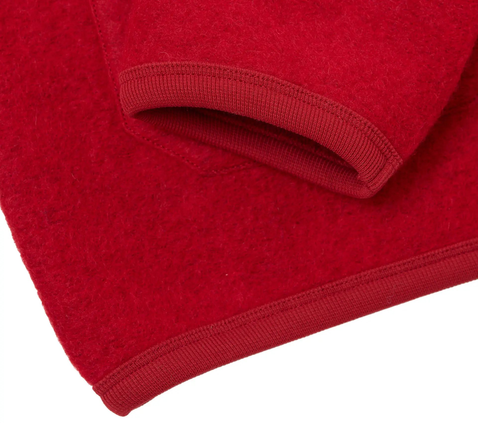 Cardigan Wool Fleece Scarlet Red