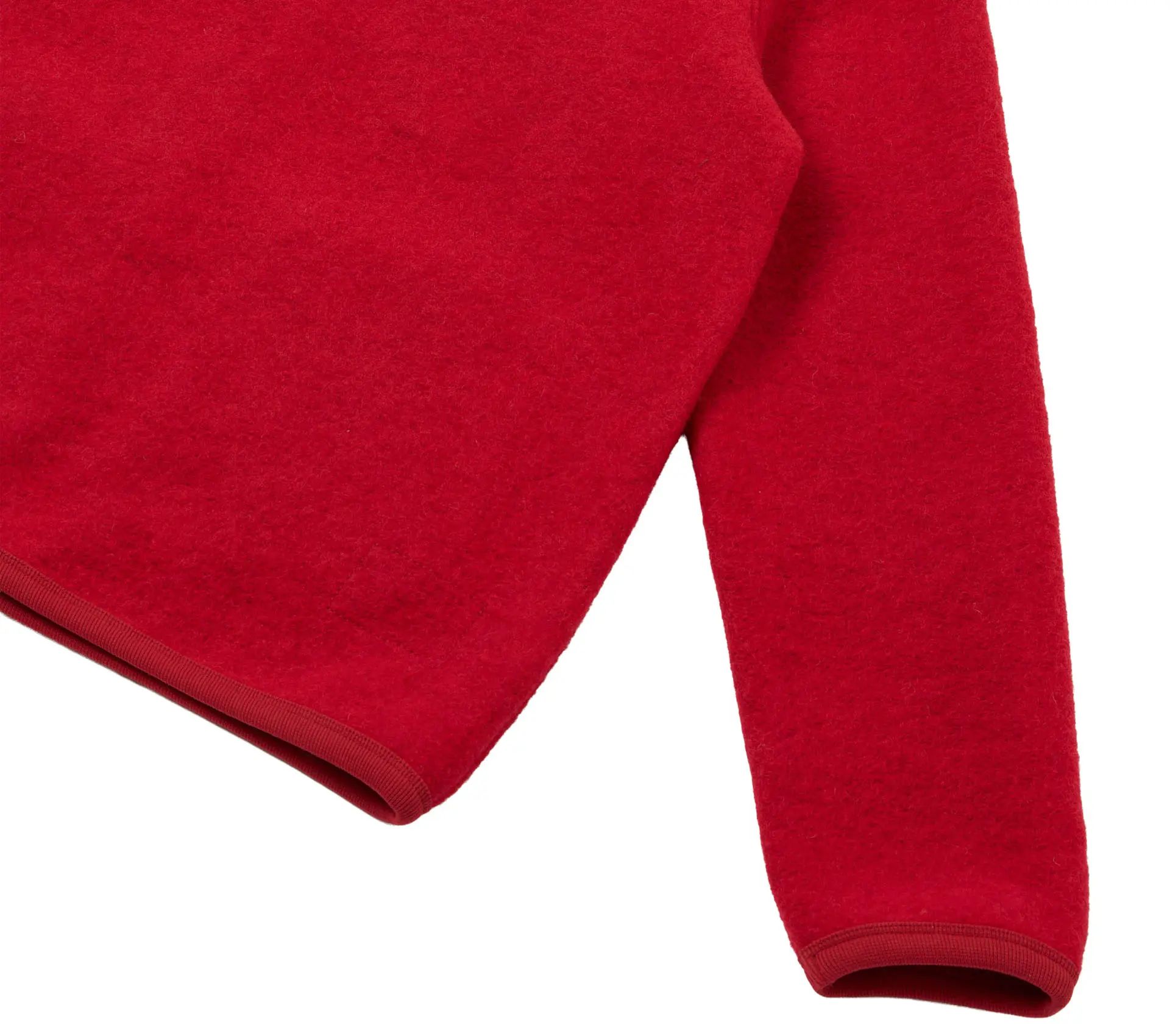 Cardigan Wool Fleece Scarlet Red
