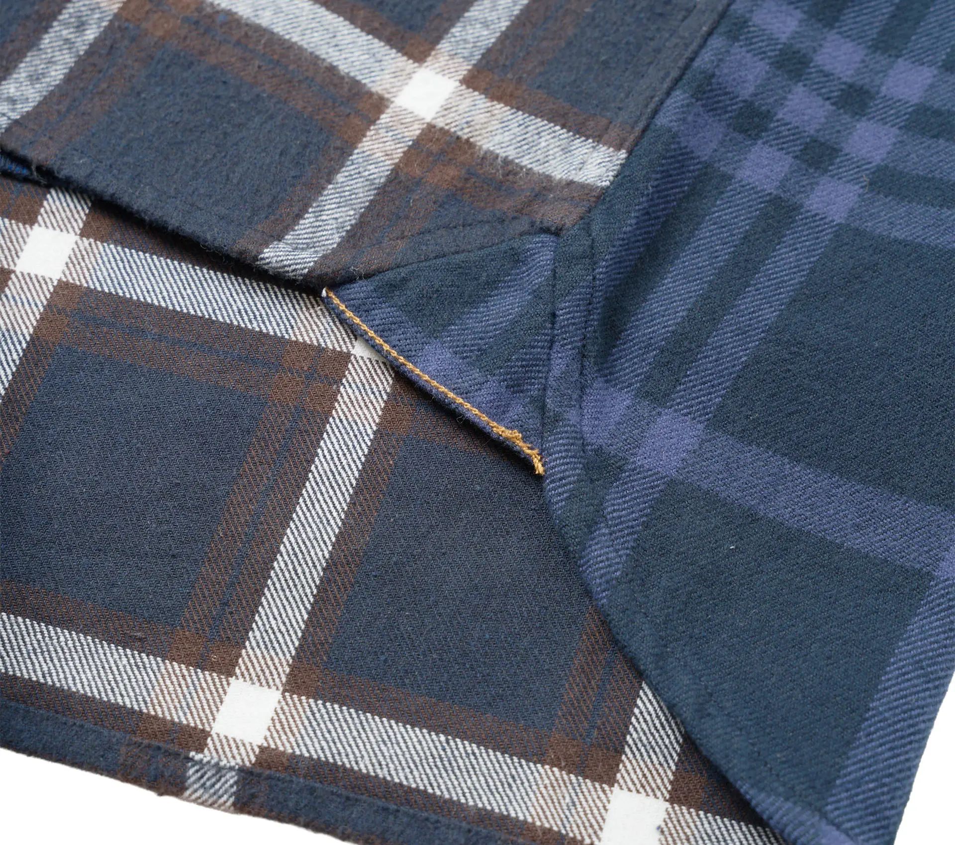 Lazy Day Shirt Patchwork Checks Blue
