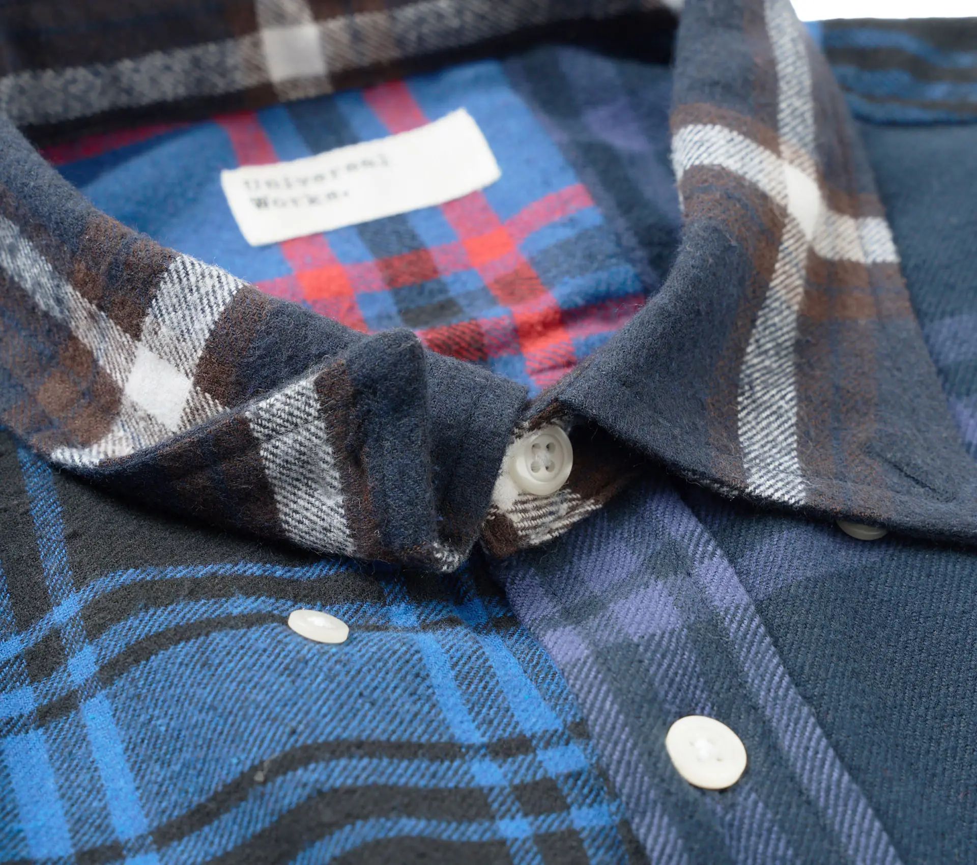 Lazy Day Shirt Patchwork Checks Blue