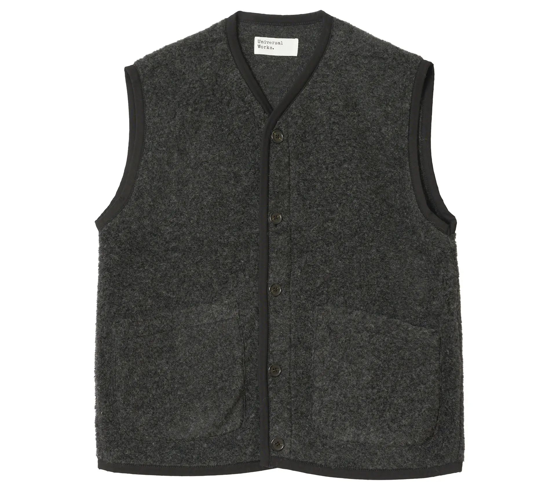 Lancaster Gilet Bouclet Fleece Charcoal