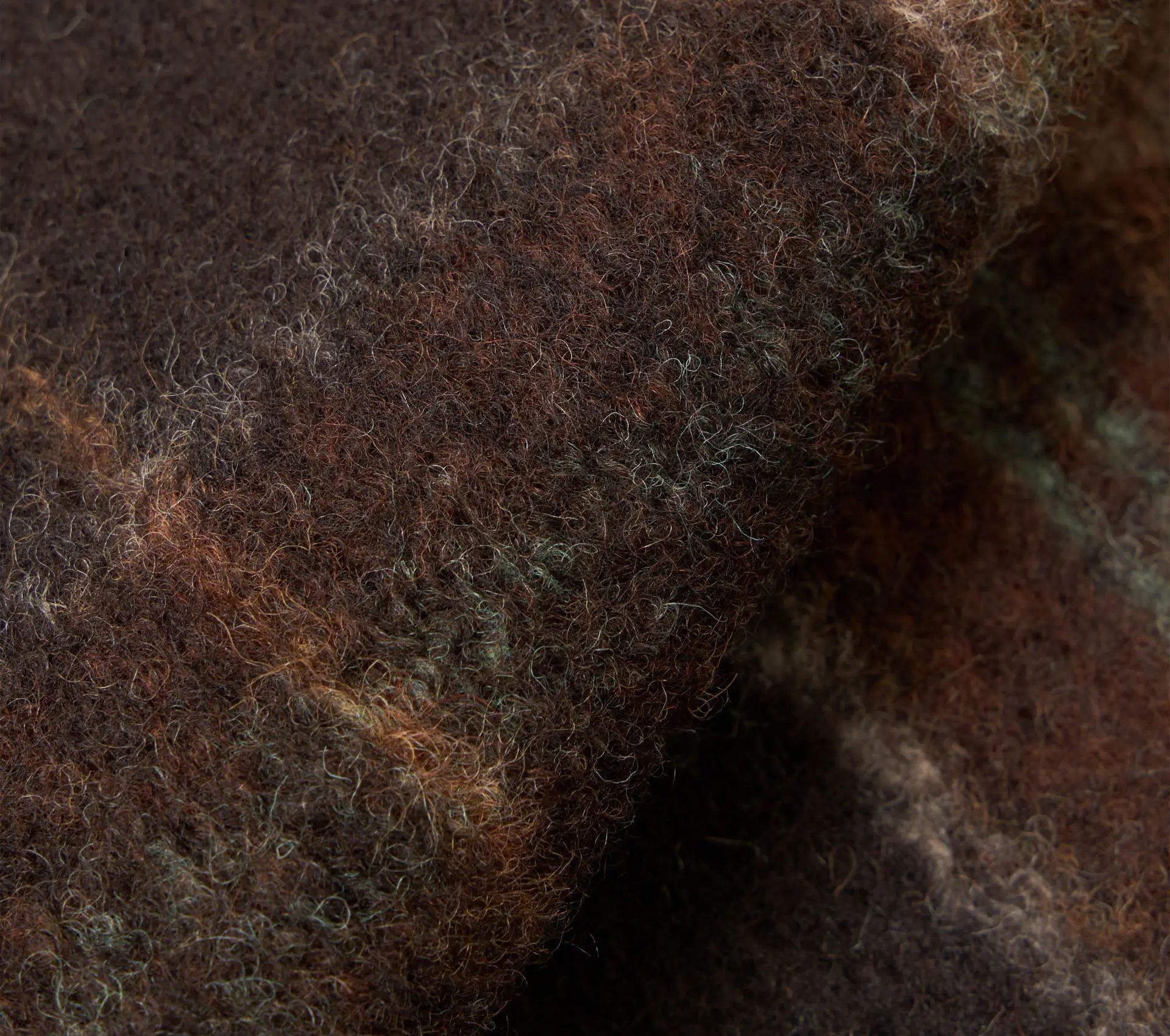 Military Liner Jacket Pino Wool Fleece Brown