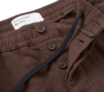 Image #2 of Pleated Track Pant Comfort Moleskin Brown
