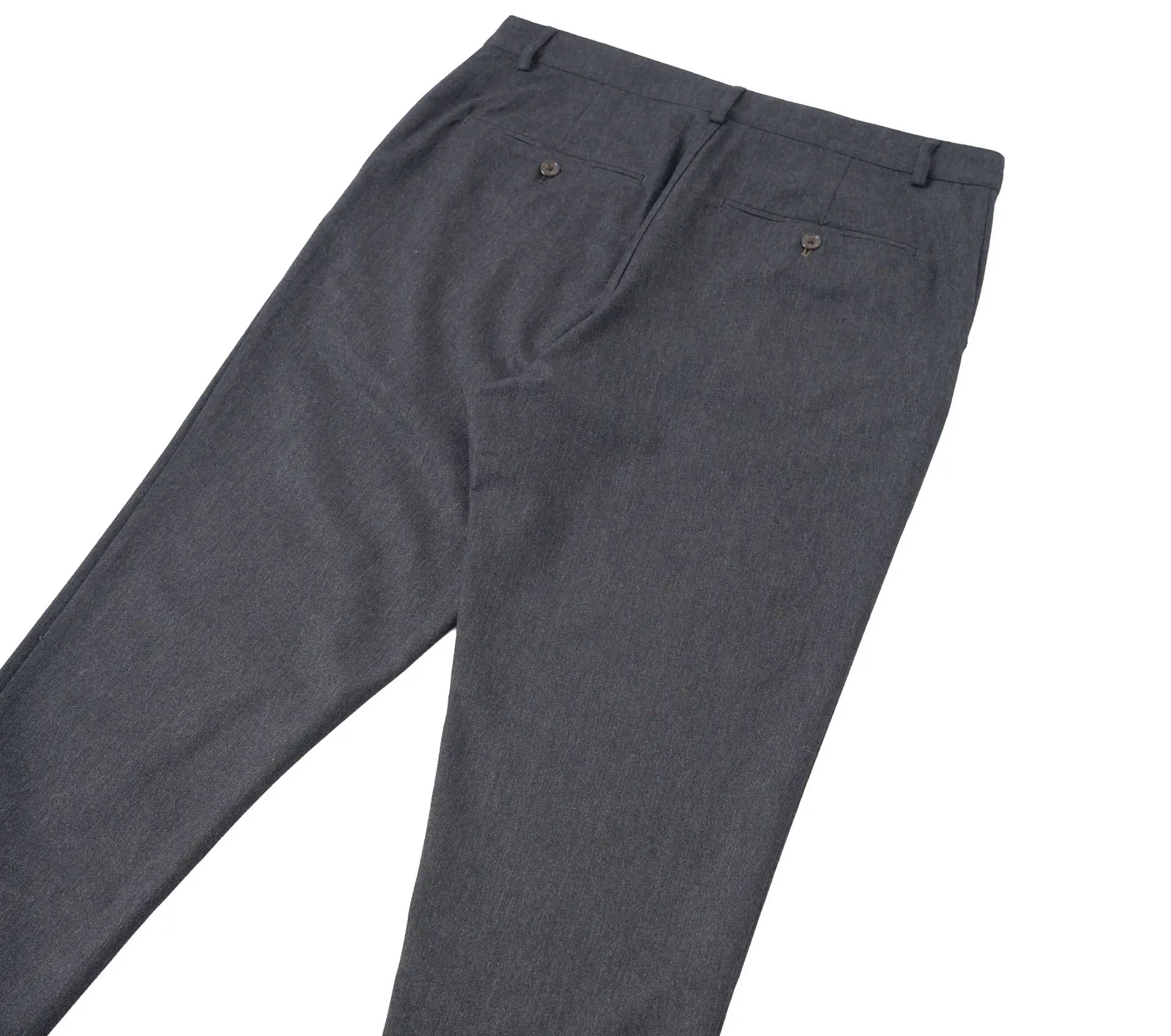 Military Chino Recycled Italian Tweed Charcoal