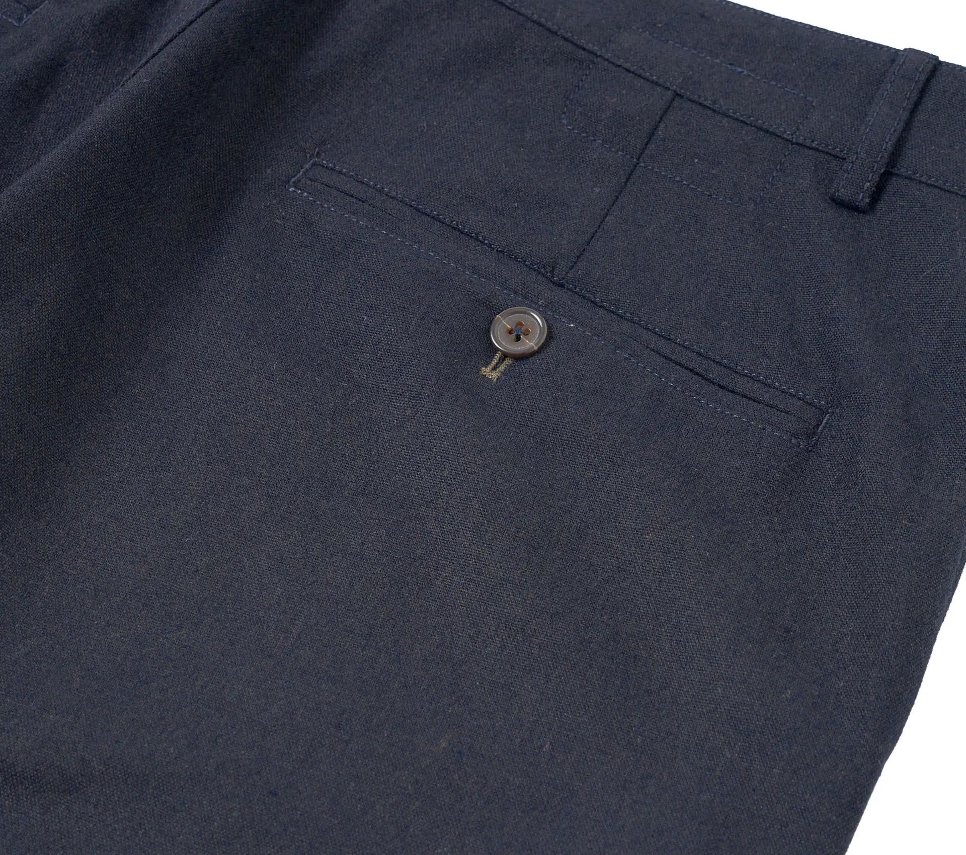 Military Chino Recycled Italian Tweed Navy