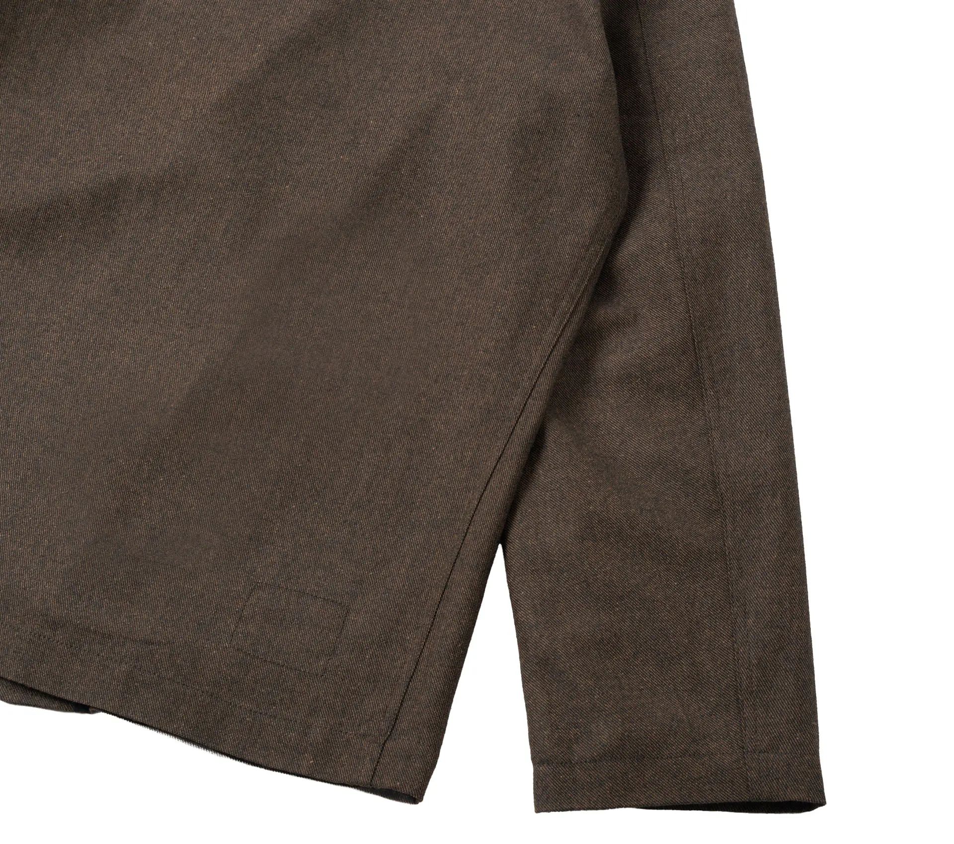 Two Button Jacket Recycled Italian Tweed Brown