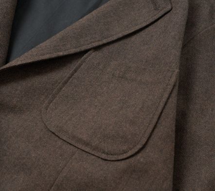 Image #2 of Two Button Jacket Recycled Italian Tweed Brown