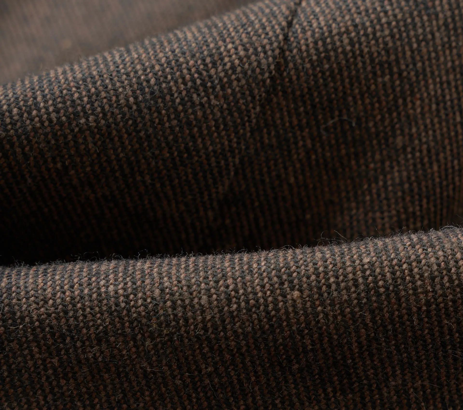Two Button Jacket Recycled Italian Tweed Brown