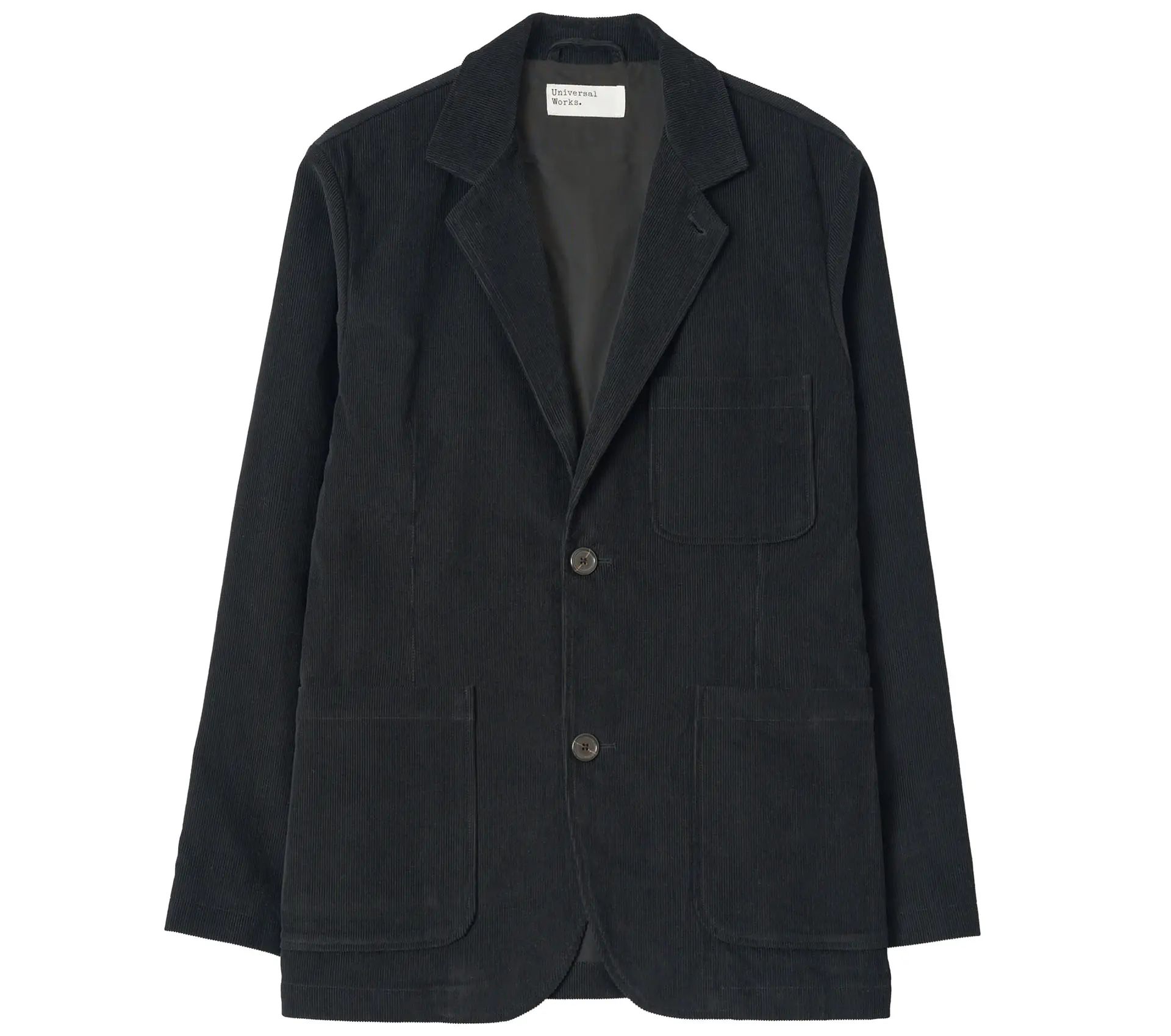 Two Button Jacket Cat Cord Black