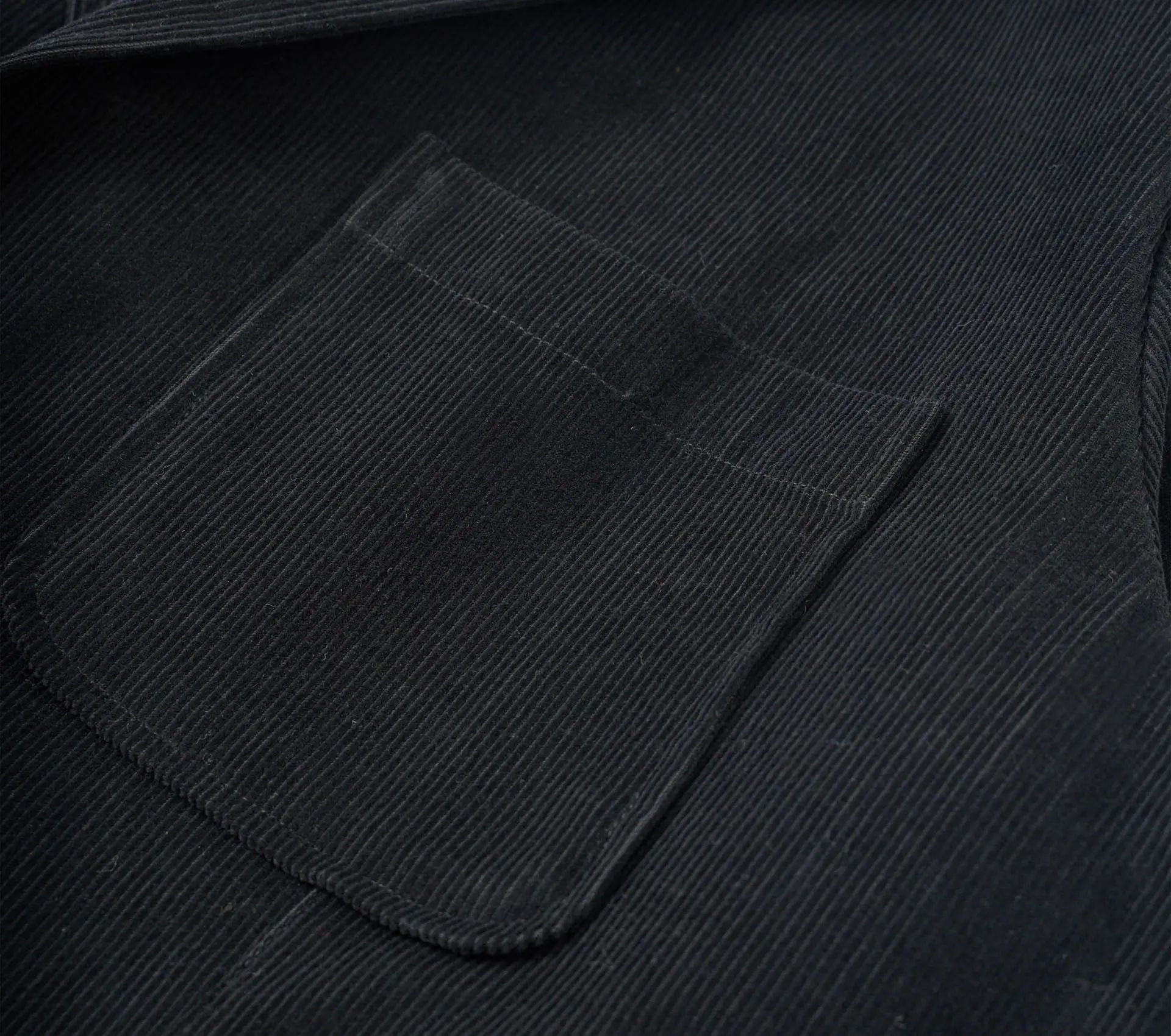 Two Button Jacket Cat Cord Black