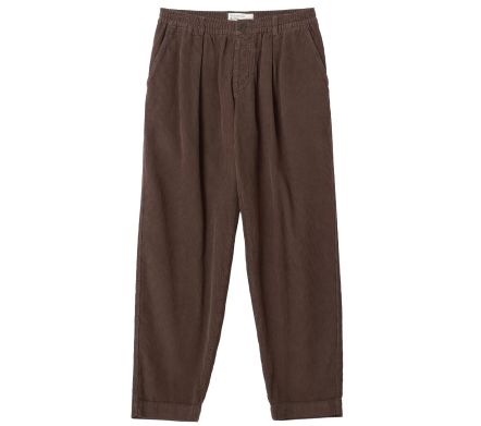 Pleated Track Pant Cord Cacao