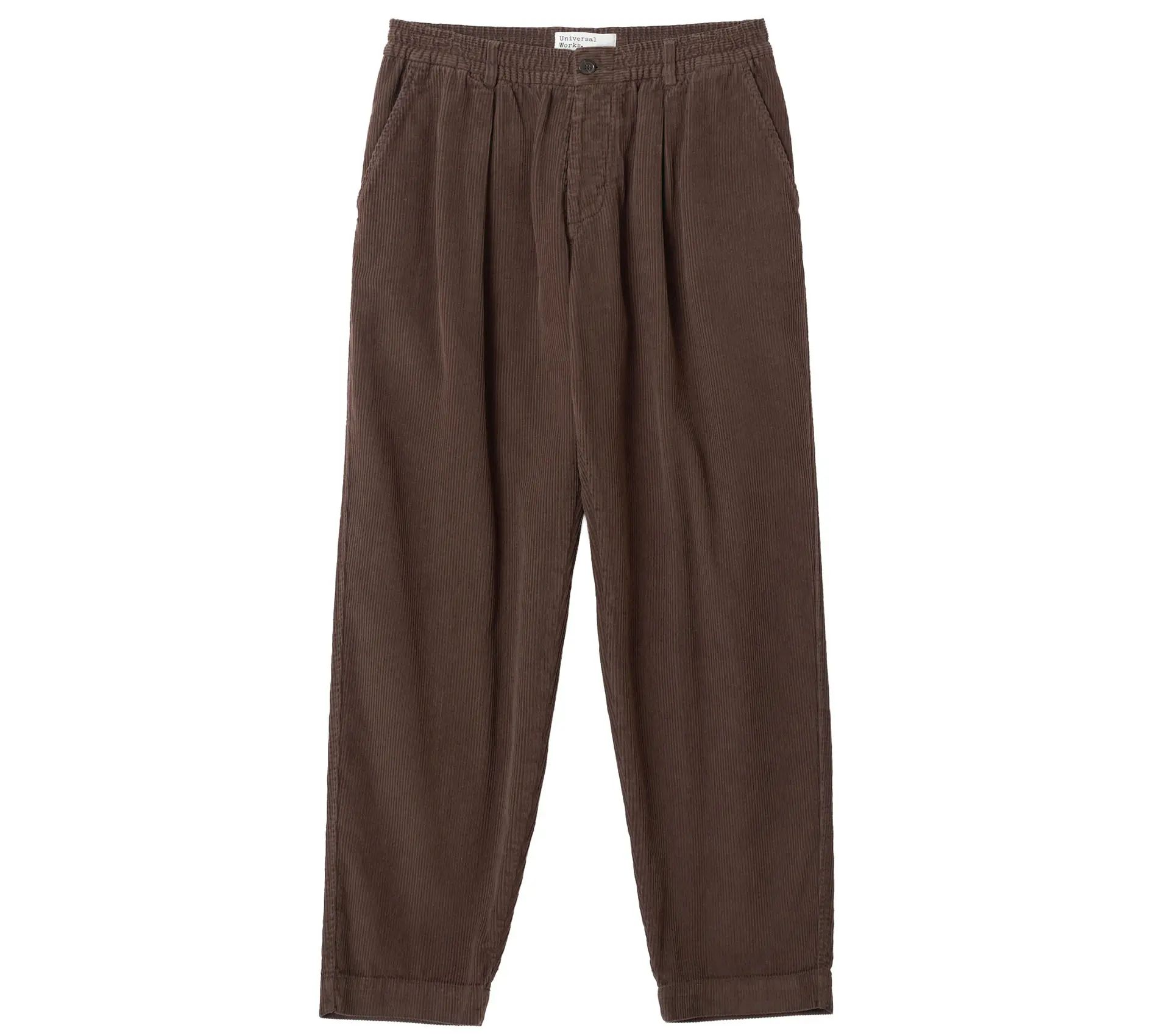 Pleated Track Pant Cord Cacao
