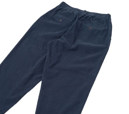 Image #1 of Pleated Track Pant Cord Dark Navy