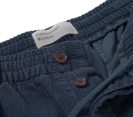 Image #2 of Pleated Track Pant Cord Dark Navy